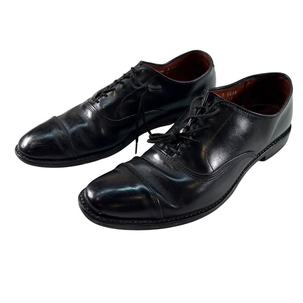 Allen Edmonds Park Avenue Cap Toe Oxfords Black Leather Size‎ 9.5